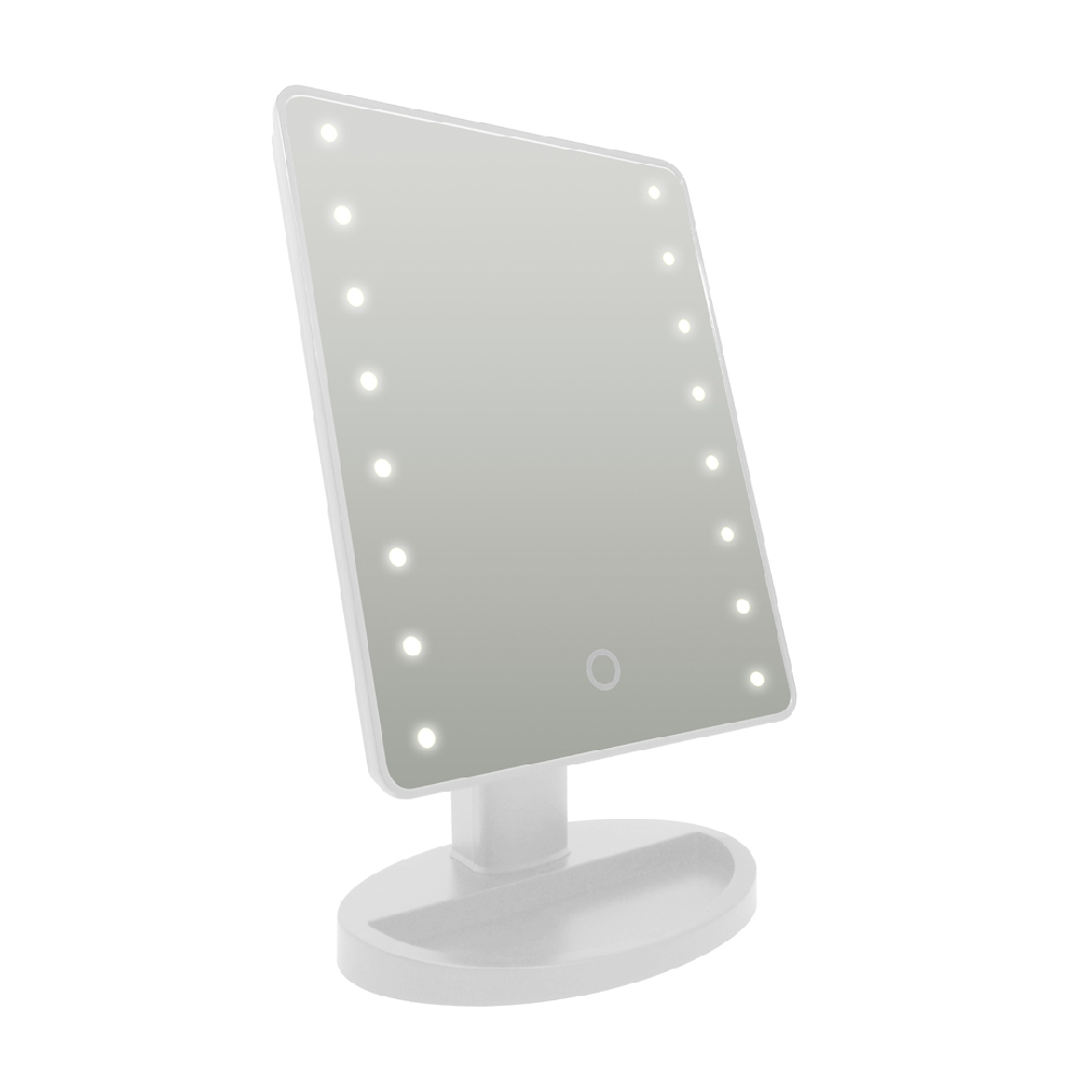 E00153 ESPEJO LED DE PIE (16 LED lights) BLANCO